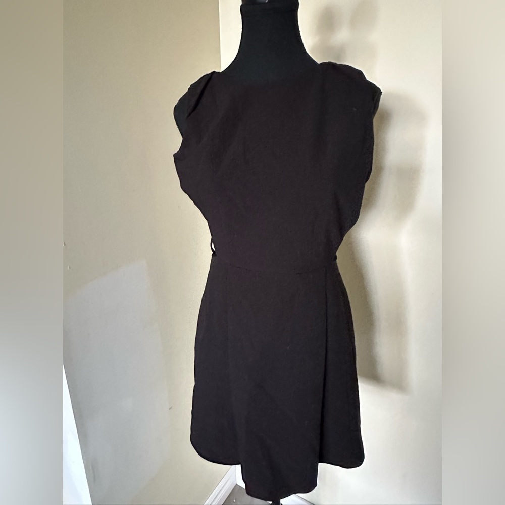 Pink violet black mini dress